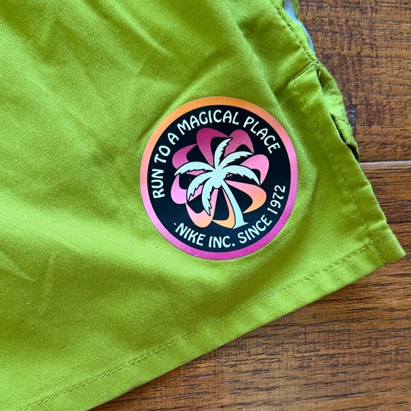 Nike Lime Green Dri-FIT Shorts with Black Waistband and pockets, Medium - Picture 4 of 10